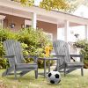 Wood Lounge Patio Chair for Garden Outdoor Wooden Folding Adirondack Chair Set of 2 Solid Cedar Wood Lounge Patio Chair for Garden; Lawn; Backyard;