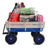 Outdoor&nbsp;Wagon&nbsp;All&nbsp;Terrain&nbsp;Pulling&nbsp;w/Wood&nbsp;Railing&nbsp;Air&nbsp;Tires&nbsp;Children&nbsp;Kid&nbsp;Garden