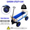 Outdoor&nbsp;Wagon&nbsp;All&nbsp;Terrain&nbsp;Pulling&nbsp;w/Wood&nbsp;Railing&nbsp;Air&nbsp;Tires&nbsp;Children&nbsp;Kid&nbsp;Garden