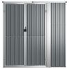 Garden Tool Shed Gray 63.4"x35"x63.4" Galvanized Steel