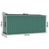 Wall-mounted Garden Shed Green 46.5"x150.4"x70.1" Galvanized Steel