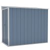 Wall-mounted Garden Shed Gray 46.5"x76.4"x70.1" Galvanized Steel