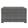 9-piece Outdoor Patio Large Wicker Sofa Set;  Rattan Sofa set for Garden;  Backyard; Porch and Poolside;  Gray wicker;  Gray Cushion