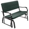 Outdoor Patio Steel Swing Bench Loveseat