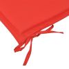 Garden Bench Cushion Red 59.1"x19.7"x1.2"