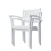 Bradley Outdoor Patio Wood Garden Stacking Armchair (Set of 2)