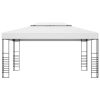 Garden Gazebo Powder-Coated Steel 118.1"x157.4"x106.2" White