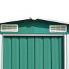 Garden Shed 101.2"x154.3"x71.3" Metal Green