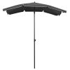 Garden Parasol with Pole 78.7"x51.2" Anthracite