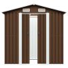 Garden Storage Shed Brown 80.3"x52"x73.2" Steel