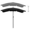 Garden Parasol with Pole 78.7"x51.2" Black