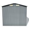 Garden Storage Shed Gray Metal 80.3"x52"x73.2"