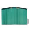 Garden Storage Shed Green Metal 101.2"x80.7"x70.1"