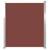 Patio Retractable Side Awning 63"x118" Brown