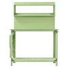 TOPMAX 65inch Garden Wood Workstation Backyard Potting Bench Table with Shelves; Side Hook and Foldable Side Table; Green