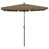 Garden Parasol with Pole 82.7"x55.1" Taupe