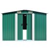 Garden Shed 101.2"x117.3"x70.1" Metal Green