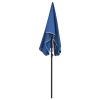 Garden Parasol with Pole 78.7"x51.2" Azure Blue