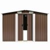 Garden Shed 101.2"x117.3"x70.1" Metal Brown