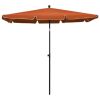 Garden Parasol with Pole 82.7"x55.1" Terracotta