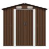 Garden Storage Shed Brown 80.3"x52"x73.2" Steel