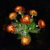 LED Solar Rose Orchid Flower Light Outdoor Garden Waterproof Simulation Lawn Lamp Wedding Party Christmas Decor Landscape Light