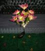 LED Solar Rose Orchid Flower Light Outdoor Garden Waterproof Simulation Lawn Lamp Wedding Party Christmas Decor Landscape Light