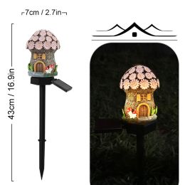 Cute Solar Garden Lights Easter Rabbit Solar LED Lights Waterproof Resin Landscape Lamp Outdoor Solar Lights Party Pathway Yard (Emitting Color: LLA0012112-I)