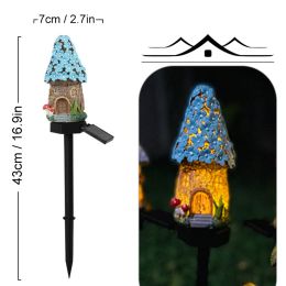 Cute Solar Garden Lights Easter Rabbit Solar LED Lights Waterproof Resin Landscape Lamp Outdoor Solar Lights Party Pathway Yard (Emitting Color: LLA0012112-E)