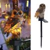 Solar Owl Garden Light Owl Solar Lamp Parrot Lawn Light Solar Lights Outdoor Solar Light Animal Pixie Lawn Lamp Waterproof Decor