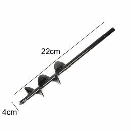 9 Size Garden Auger Drill Bit Tool Ground Drill Earth Drill Spiral Hole Digger Flower Planter Seed Planting Gardening Fence Yard (Color: 4X22cm)