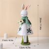 Cute Resin Rabbit Table Ornament Standing Rabbits Bunny Decorations Easter Party Home Garden Wedding Ornament Happy Easter Decor