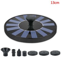 Mini Solar Water Fountain Pool Pond Waterfall Fountain Garden (Color: Rose)