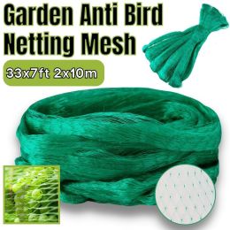 33FT Anti Bird Netting Pond Net Protection Tree Crops Plants Fruits Garden Mesh (Color: Green)