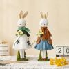 Cute Resin Rabbit Table Ornament Standing Rabbits Bunny Decorations Easter Party Home Garden Wedding Ornament Happy Easter Decor