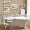 "Garden Bath Collection" 3-Piece Vignette By Pam Britton; Printed Wall Art; Ready To Hang Framed Poster; White Frame