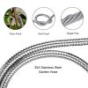 304 Stainless Steel Garden Water Hose Pipe 25/50/75/100FT Flexible Lightweight