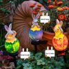 Cute Solar Garden Lights Easter Rabbit Solar LED Lights Waterproof Resin Landscape Lamp Outdoor Solar Lights Party Pathway Yard