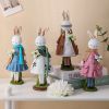 Cute Resin Rabbit Table Ornament Standing Rabbits Bunny Decorations Easter Party Home Garden Wedding Ornament Happy Easter Decor