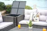 Direct Wicker Outdoor And Garden Patio Sofa Set 6PCS Reconfigurable Stylish And Modern Style With Seat Cushion