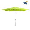 10 x 6.5t Rectangular Patio Solar LED Lighted Outdoor Umbrellas with Crank and Push Button Tilt for Garden Backyard Pool Swimming Pool