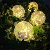 Solar Garden Light Cracked Glass Ball Lamps Outdoor Solar Courtyard Lights Waterproof Solar Lamp Balcony Yard Villa Street Decor