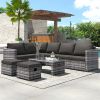 Outdoor Garden Rattan Table And Table Set